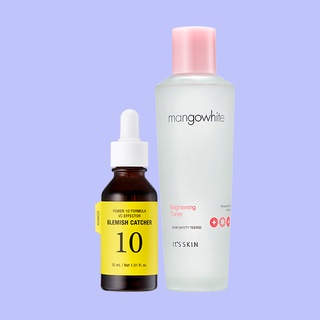 Combo Trắng Da Toàn Diện It's Skin Nước hoa hồng Mangowhite Brightening Toner 150ml + Tinh chất VC 30ml bản mới