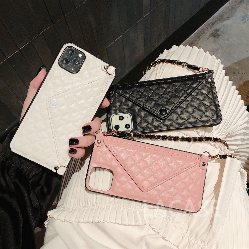 Thời Trang Ốp Điện Thoại Dạng Túi Đeo Chéo Chanel Sang Trọng Cho Iphone 12 Mini 12 Pro Max 11 Pro Max X Xs Xr Xsmax 8 7 6 6s Plus Se 2020