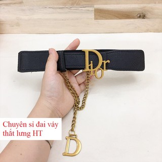 Đai váy Belt chun co giãn KÈM CHAIN D đồng Bản 4cm