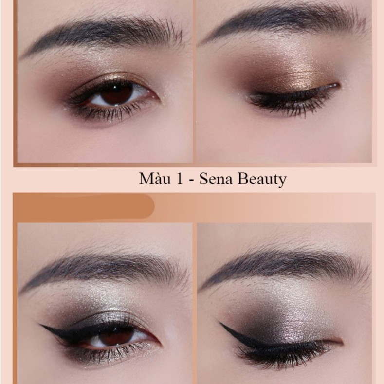 Bảng phấn mắt Glam Colour 12 ô vỏ trong suốt Sena Beauty | BigBuy360 - bigbuy360.vn