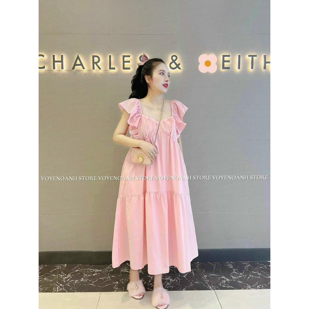 Đầm Váy Nữ Dáng Suông Tay Cánh Tiên,,Đầm Babydoll Dáng Dài Bầu Bí Bon Chen NOBrand