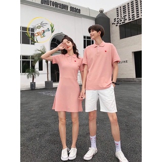 ❤️Váy thun đôi polo trái tim trang trí cặp đôi (có thể đặt lẻ)❤️