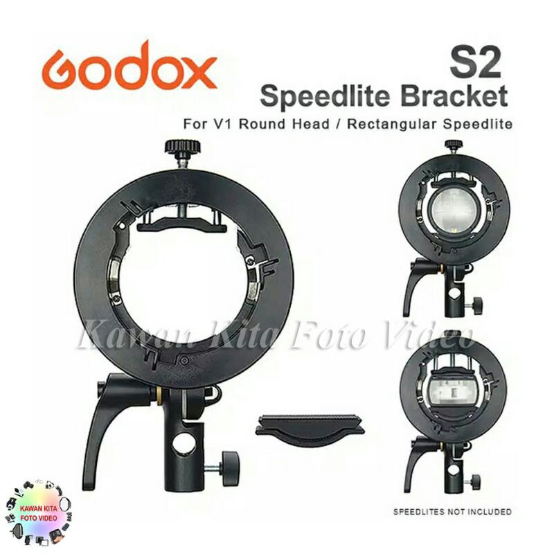 Ngàm Gắn Godox S2 Cho Godox V1 Ad200 Ad400 Tt600 Tt685 V850 V860-2X Tt350 / V350