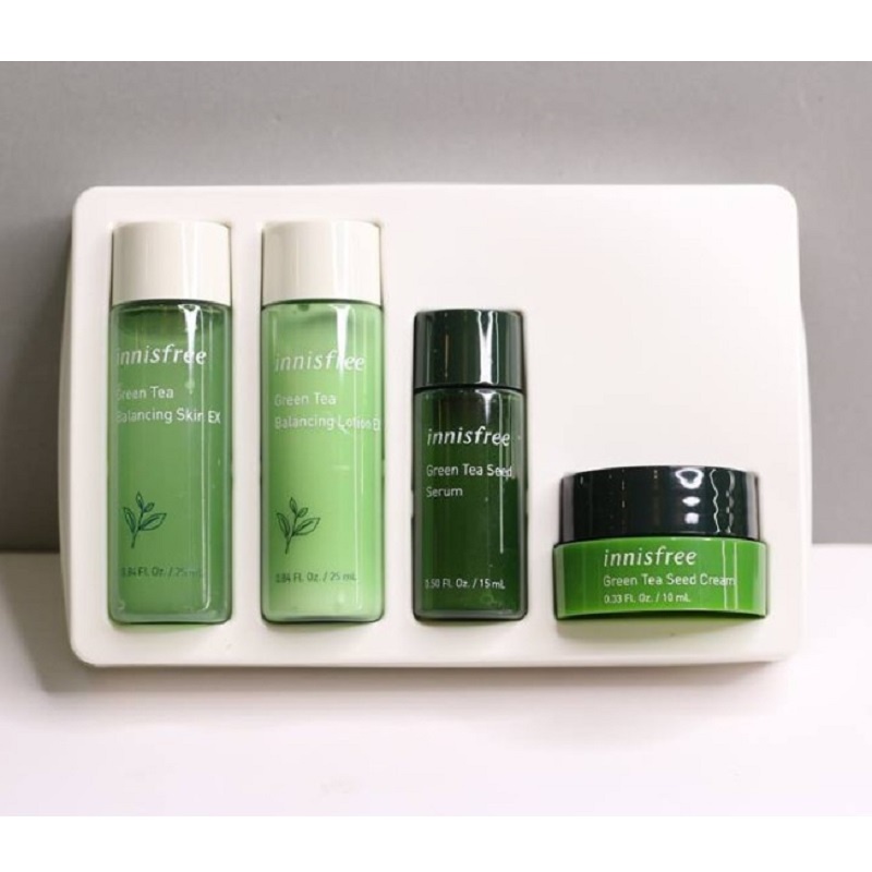 [ Trợ Giá ] Bộ Dưỡng Da Trà Xanh Innisfree Green Tea Special Kit Ex, Gồm 4 Lọ, Giúp Da Săn Chắc Khỏe Đẹp