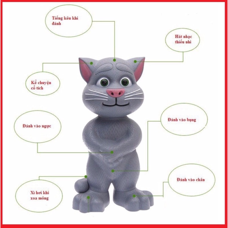 Đồ Chơi Mèo Cảm Ứng, Ca Hát, Kể Chuyện Tiếng Việt  Tặng Pin