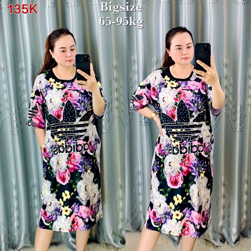 Đầm suông thun lạnh thái lan (Freesize từ 60kg đến 100kg)