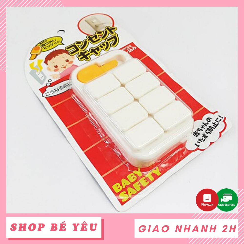 Bịt ổ điện an toàn cho bé  𝑭𝒓𝒆𝒆𝒔𝒉𝒊𝒑  Bộ 8 bịt ổ cắm cho bé nội địa Nhật Bản