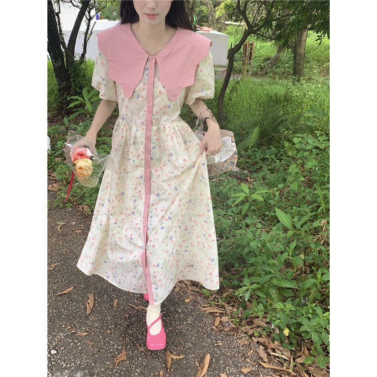 Đầm Hoa Tay Phồng Thời Trang Mùa Hè Hàng Mới 2022