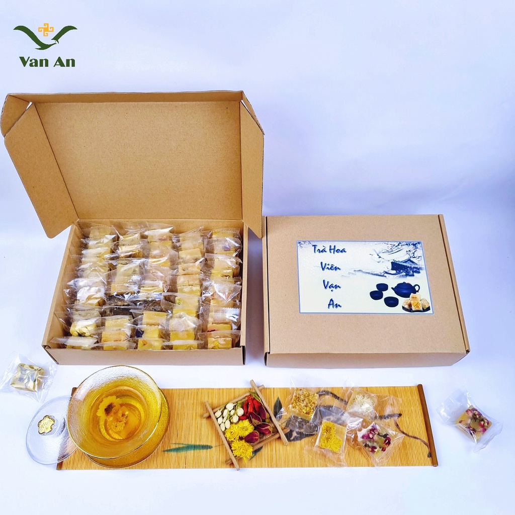 HỘP TRÀ HOA VIÊN TRUYỀN THỐNG - TRÀ HOA CÚC ĐƯỜNG PHÈN