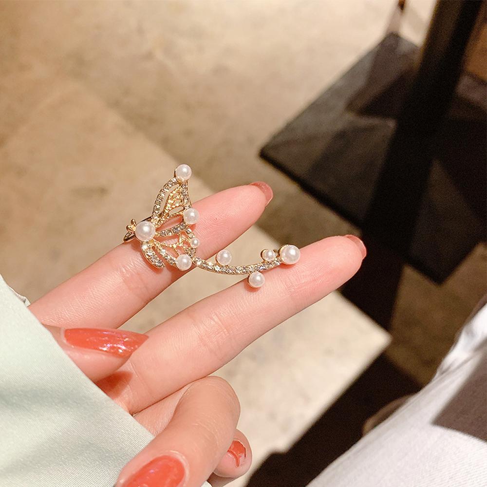 Khuyên Tai Hình Bướm Rỗng Thanh Lịch Phong Cách Hàn Quốc Cho Nữ|Khuyên Tai Dạng Kẹp Độc Đáo Thời Trang