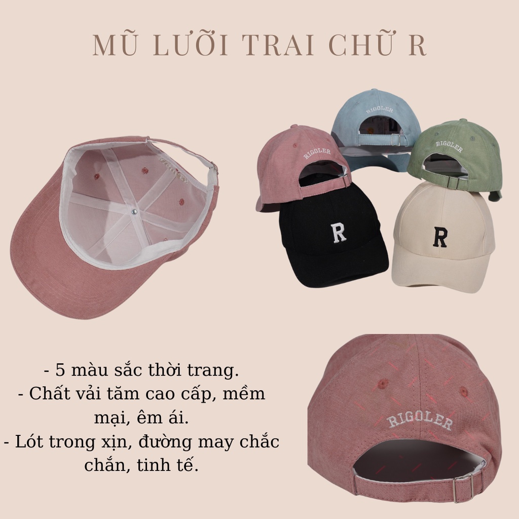 Mũ lưỡi trai, nón kết đội đầu thêu chữ chất nỉ nhung cao cấp phụ kiện thời trang Unisex Tom House