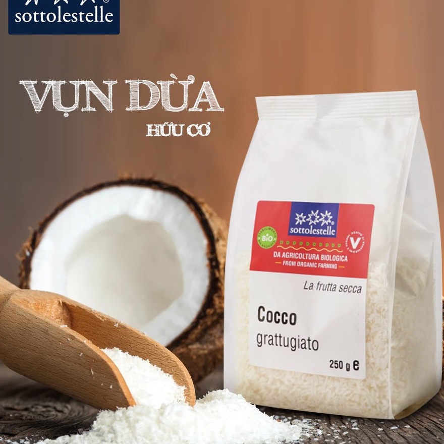 Vụn Dừa Hữu Cơ Sottolestelle Organic Shredded Coconut
