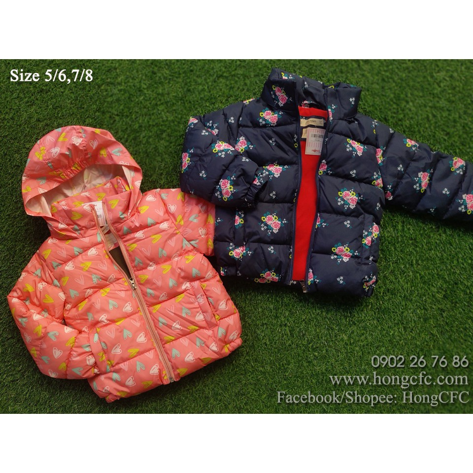 Áo phao Mago hoa bé gái