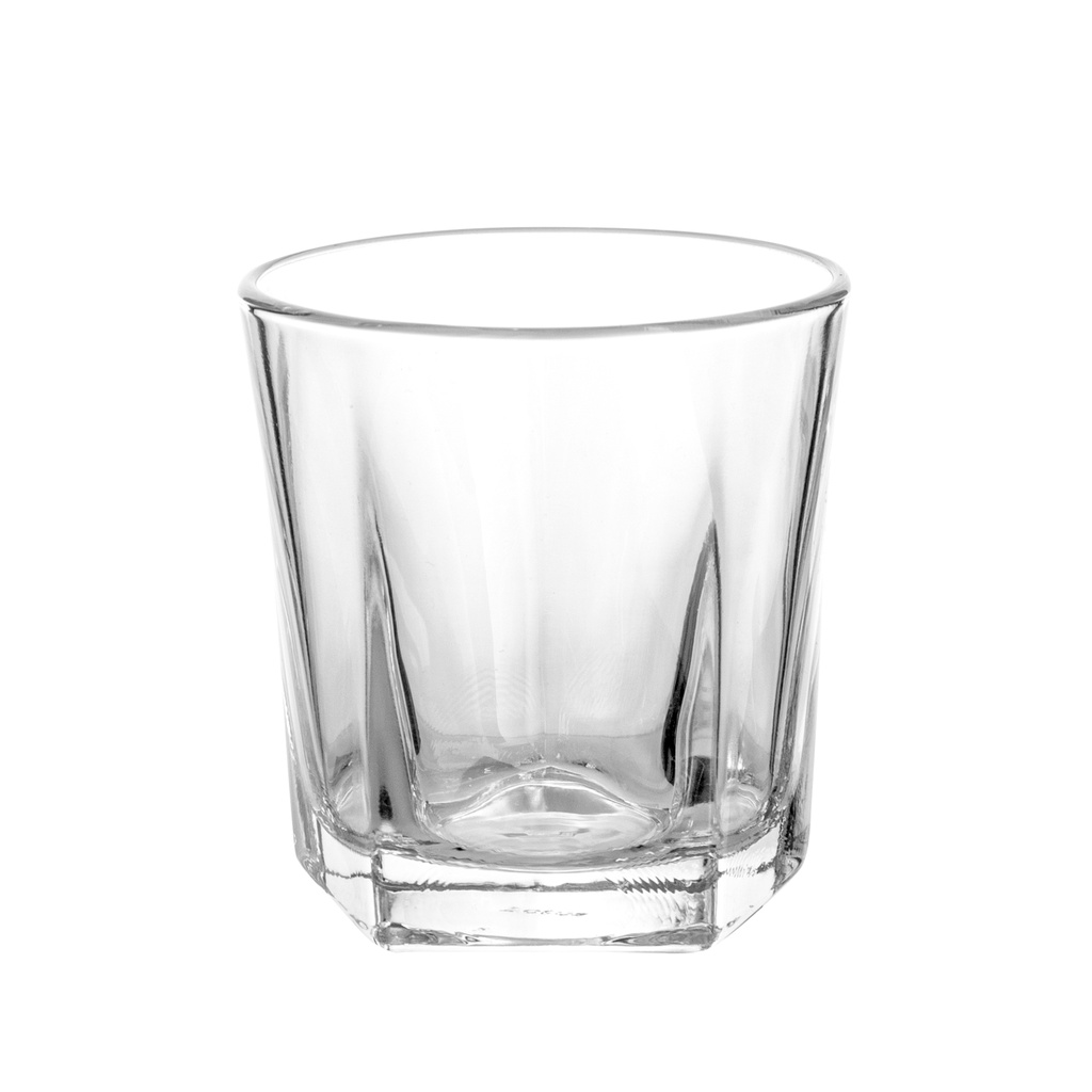 Bộ 6 cốc 5 cạnh thủy tinh LOTUS GLASS VTC60x trong suốt cao cấp, an toàn, dùng để uống nước, rượu whiskey