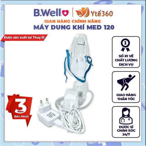 Máy Khí Dung Xông Mũi Họng Cầm Tay B Well MED 120 | Sản Xuất Tại Thụy Sĩ | Bảo Hành 3 năm | TTYT Ngọc Khánh