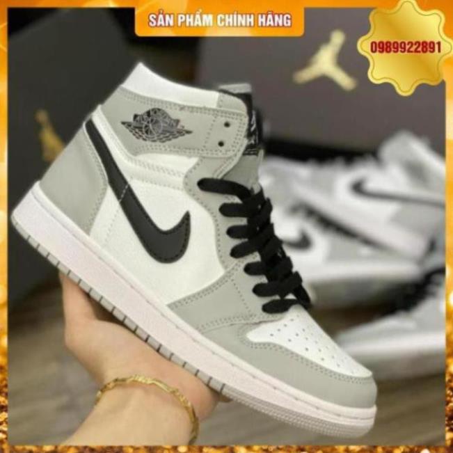 [full box+bill ] Giày thể thao Jodan 1 xám đen cao cổ