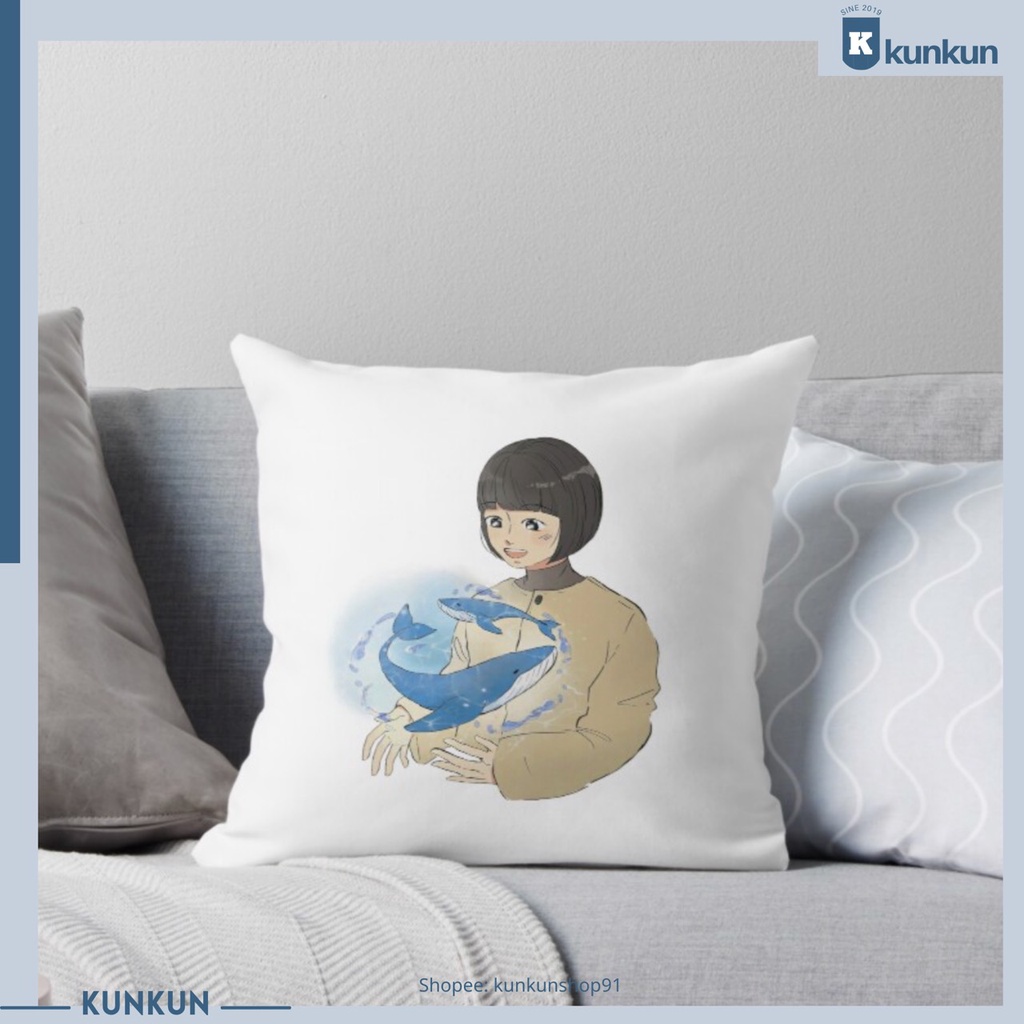 Gối Vuông In Hình Phim Nữ Luật Sư Kỳ Lạ Woo Young Woo, Park Eun Bin, Kang Tae Oh Gối K Drama
