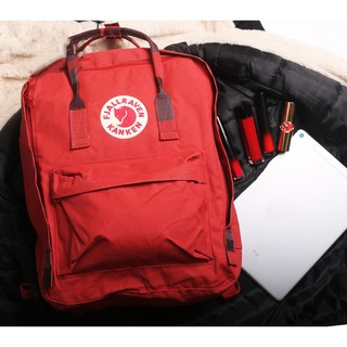 Balo thời trang Fjallraven Kanken Classic DeepRed random blocked 16L - 27 x 38 cm