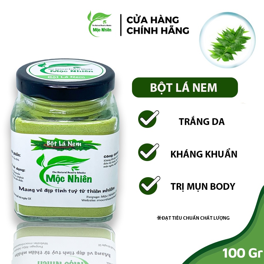 [CAM KẾT] Bột lá nem Mộc Nhiên 100% nguyên chất (100g)