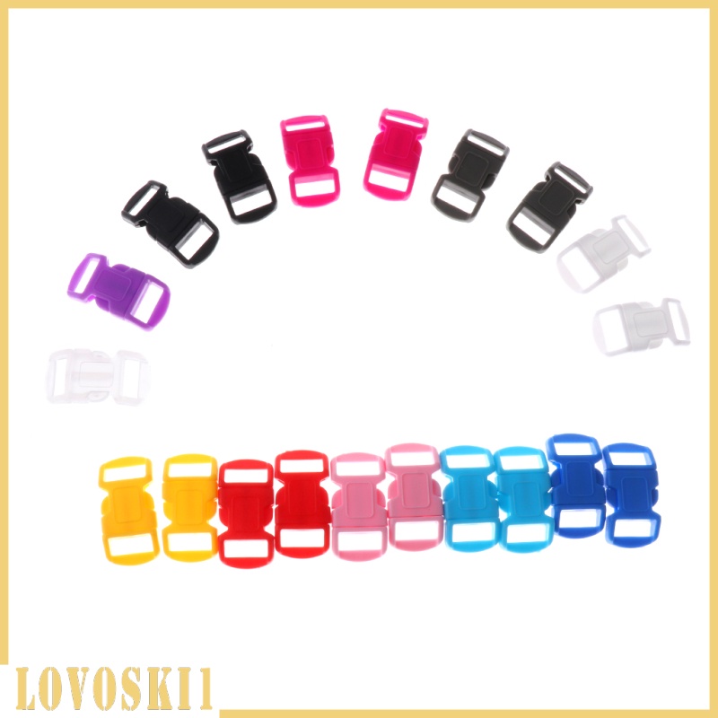 [LOVOSKI1]20x Colorful Buckle Contoured Side Quick Release for   Bracelet 10mm