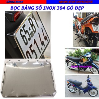 BỌC BẢNG SỐ / KẸP BẢNG SỐ INOX CAO CẤP VT GẮN XE HONDA DREAM / WAVE / FUTURE 1 / CUB