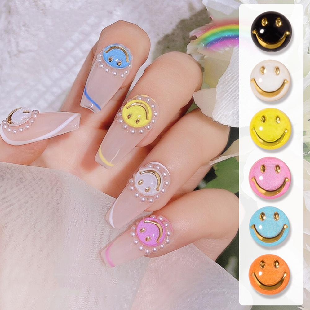 Phụ Kiện Trang Trí Móng Tay DIY Hình Hoa Hướng Dương Mặt Cười Dễ Thương