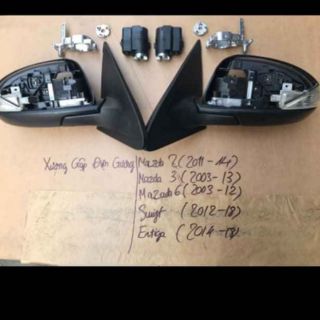 Motor gập gương xương nhôm Mazda 2003-2014