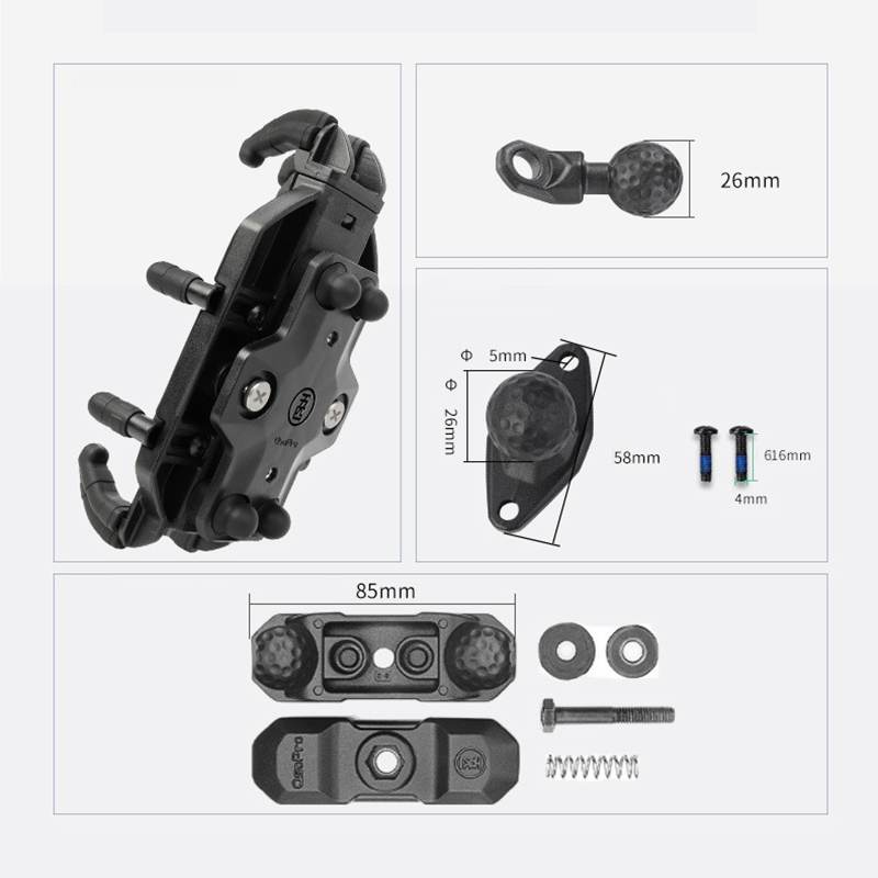 GIÁ ĐỠ ĐIỆN THOẠI CHỐNG RUNG XE MÁY OSOPRO UAZ523