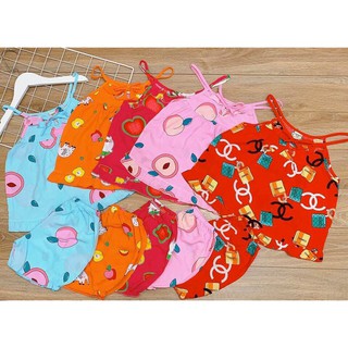 [5kg-19kg] Đồ bộ bé gái vải tôn lanh