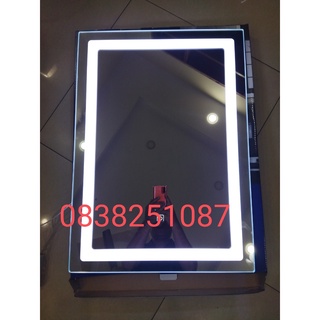 [600 X 800MM] GƯƠNG ĐÈN LED PHÒNG TẮM THÔNG MINH  GD09  - TÍCH HỢP ĐÈN LED VÀ CÔNG TẮC CẢM ỨNG TRÊN GƯƠNG