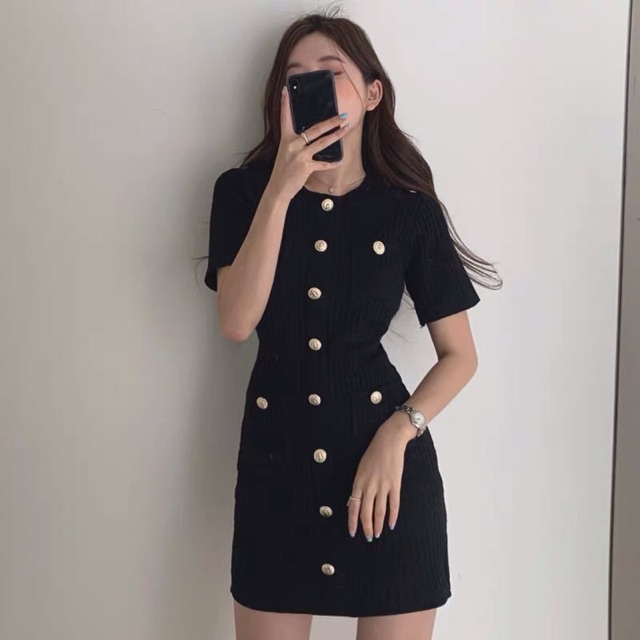 [ODER] (sẵn đen s) Váy len body ullzzang (có ảnh thật) | BigBuy360 - bigbuy360.vn