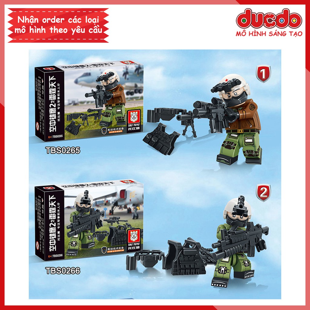 Biệt đội 6 lính cảnh sát SWAT trang bị tối tân nhất - Đồ chơi Lắp ghép Xếp hình Mini Minifigures Army TBS 65-70 Mô hình