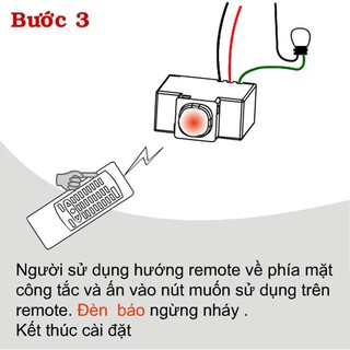Công tắc điều khiển từ xa IR2A, học lệnh bằng điều khiển hồng ngoại