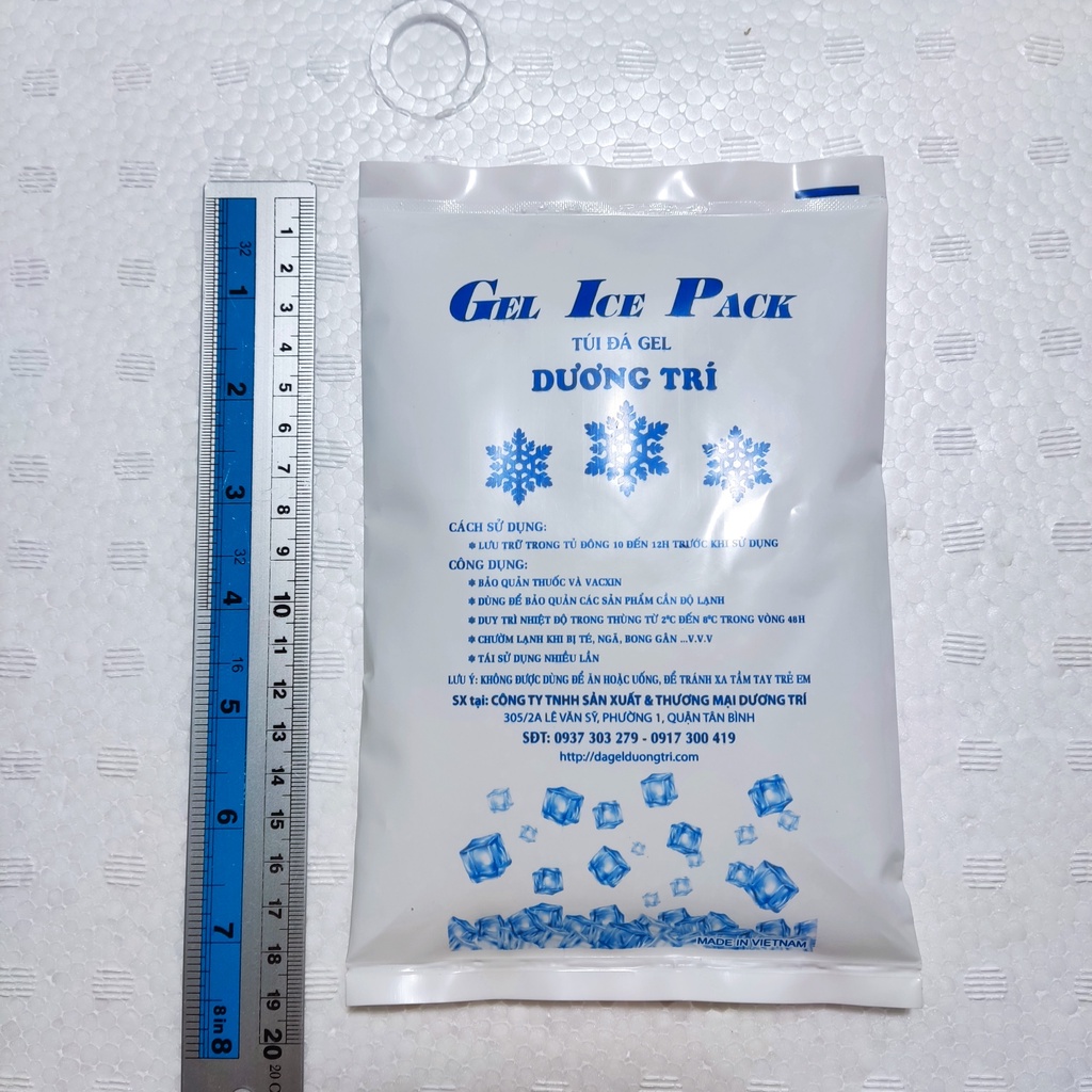 Đá khô Đá Gel giữ lạnh 300g - Túi đá gel giữ lạnh Mỹ phẩm, bảo quản kem, socola, sữa mẹ