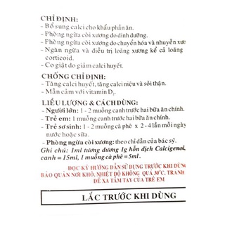Hỗn dịch uống Calcigenol 360ml