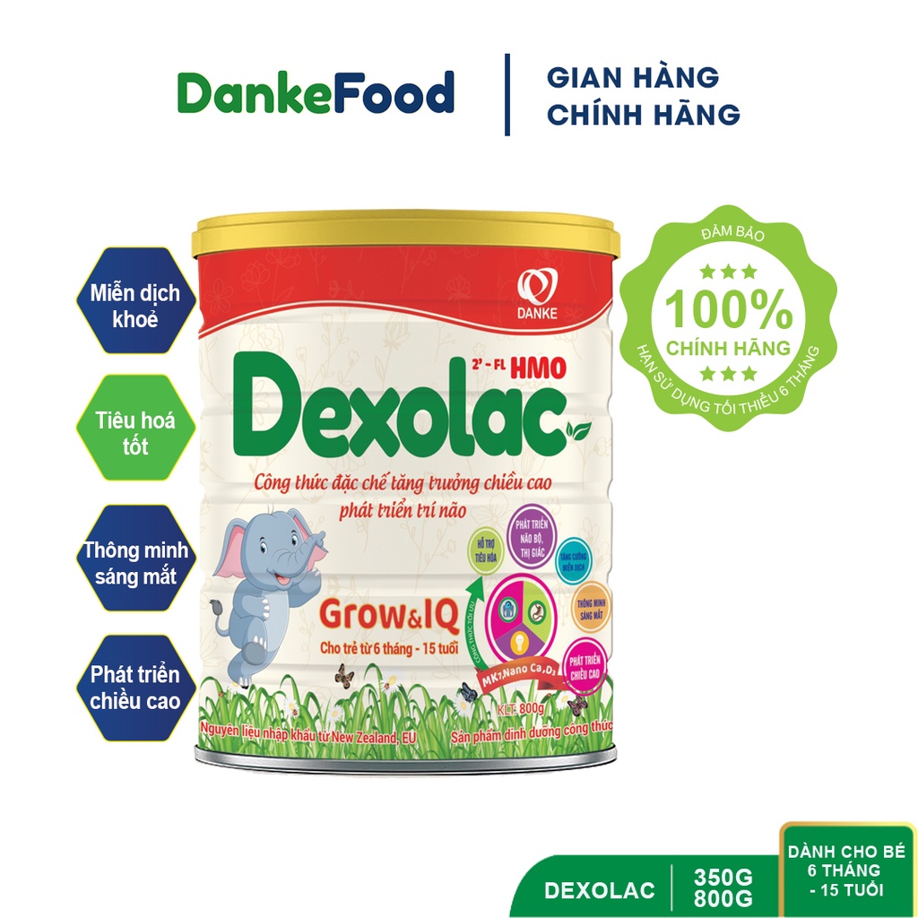 Sữa Dexolac Grow & IQ - Phát triển chiều cao, trí não