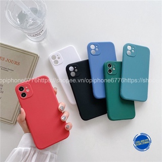 Ốp lưng iphone màu Trơn cạnh vuông 6/6plus/6s/6splus/7/7plus/8/8plus/x/xr/xs/11/12/13/pro/max/plus/promax