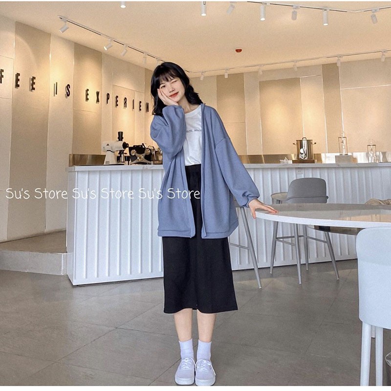 Áo Khoác Cardigan Nữ Dáng Dài Tay Bồng M33