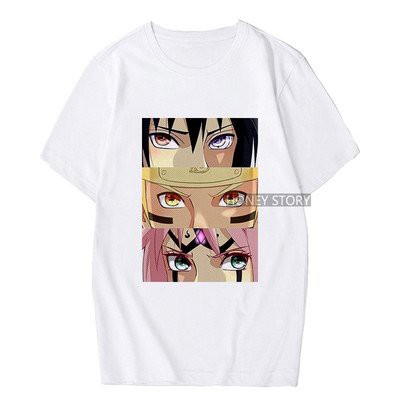 Áo thun phông trắng in hình NARUTO chibi anime xinh xắn độc đáo thời trang