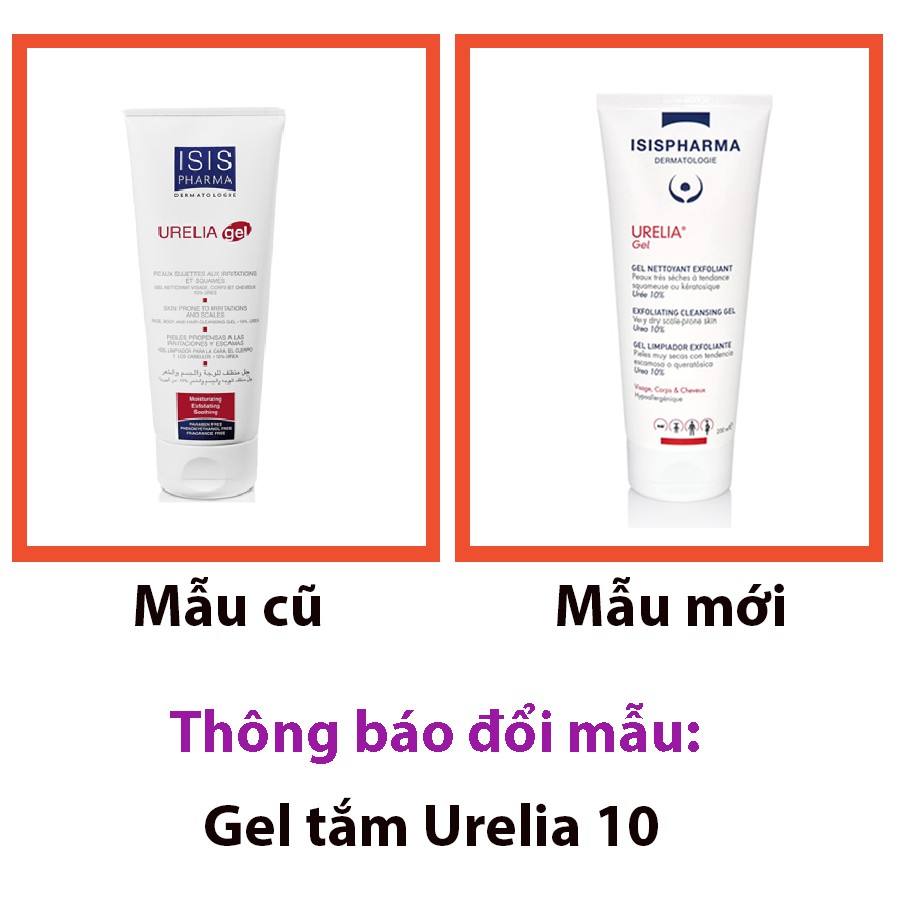 Gel tắm trên da bị kích ứng, tăng sừng vảy nến, viêm da tiết bã ISIS Pharma Urelia Gel 200ml