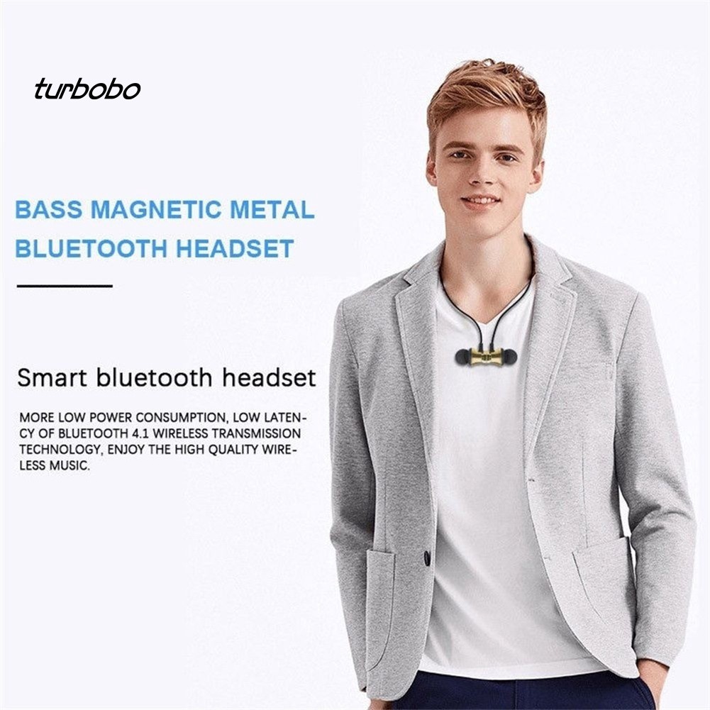 Tai nghe nhét tai không dây Bluetooth 4.2 tích hợp micro thiết kế từ tính phong cách thể thao