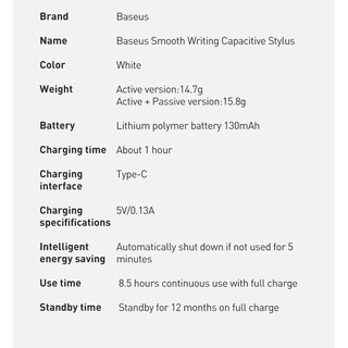 Bút cảm ứng Baseus Smooth Writing Capacitive Stylus