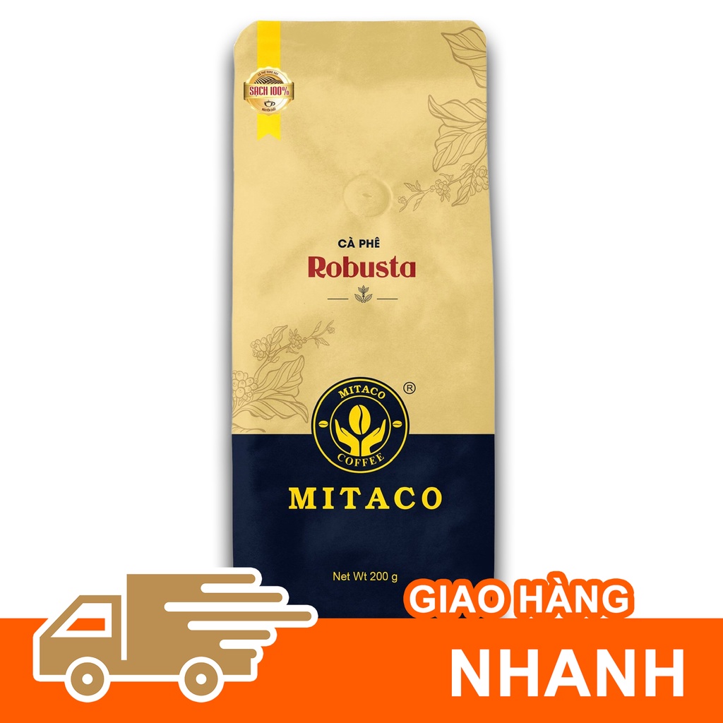 Cà phê Robusta Honey nguyên chất MITACO COFFEE (Gói 200g)