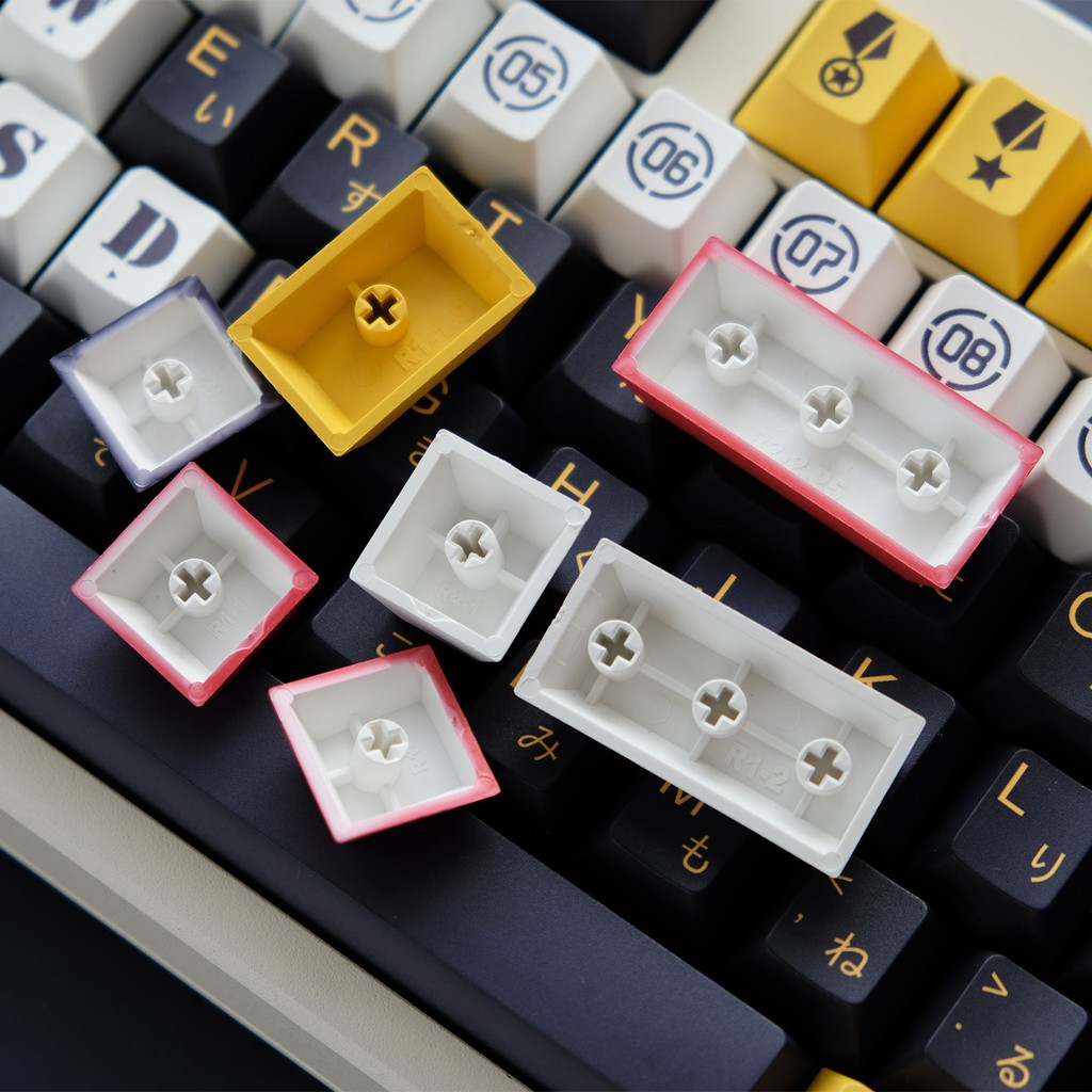 PBT keycap Cherry Profile 163 Keys Full Set for Mechanical Keyboard Cherry MX Switch Dye Thăng hoa US ANSI Layout Keycap (Quân đội Nhật)