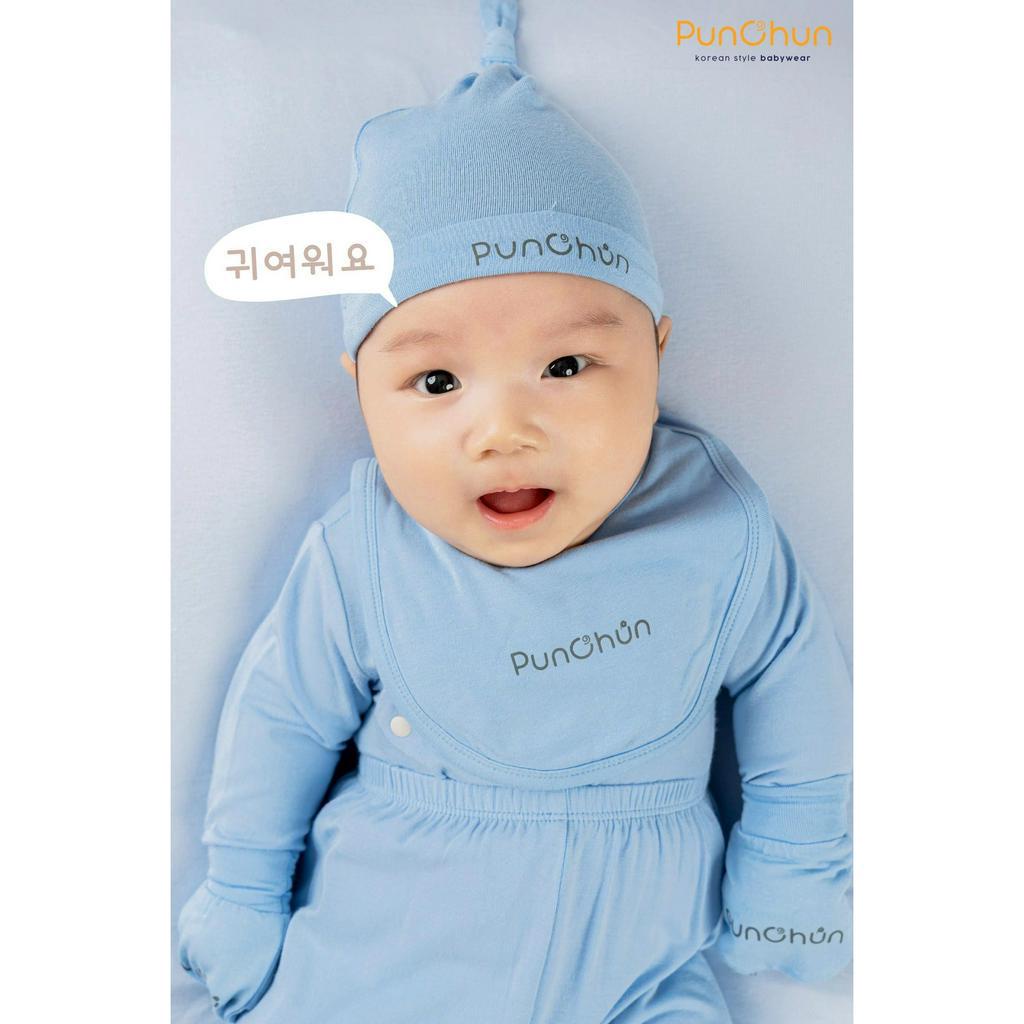 Punchun bộ dài tay cúc chéo dành cho bé sơ sinh từ sơ sinh đến 6 tháng SS2023D03