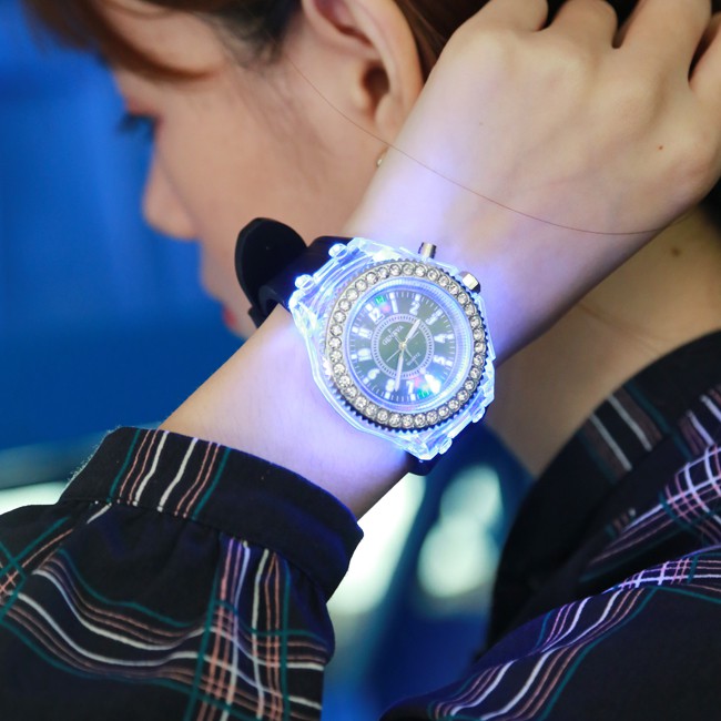 Đồng hồ nam nữ GENEVA đèn led unisex nhiều màu DH90 Miucho | BigBuy360 - bigbuy360.vn