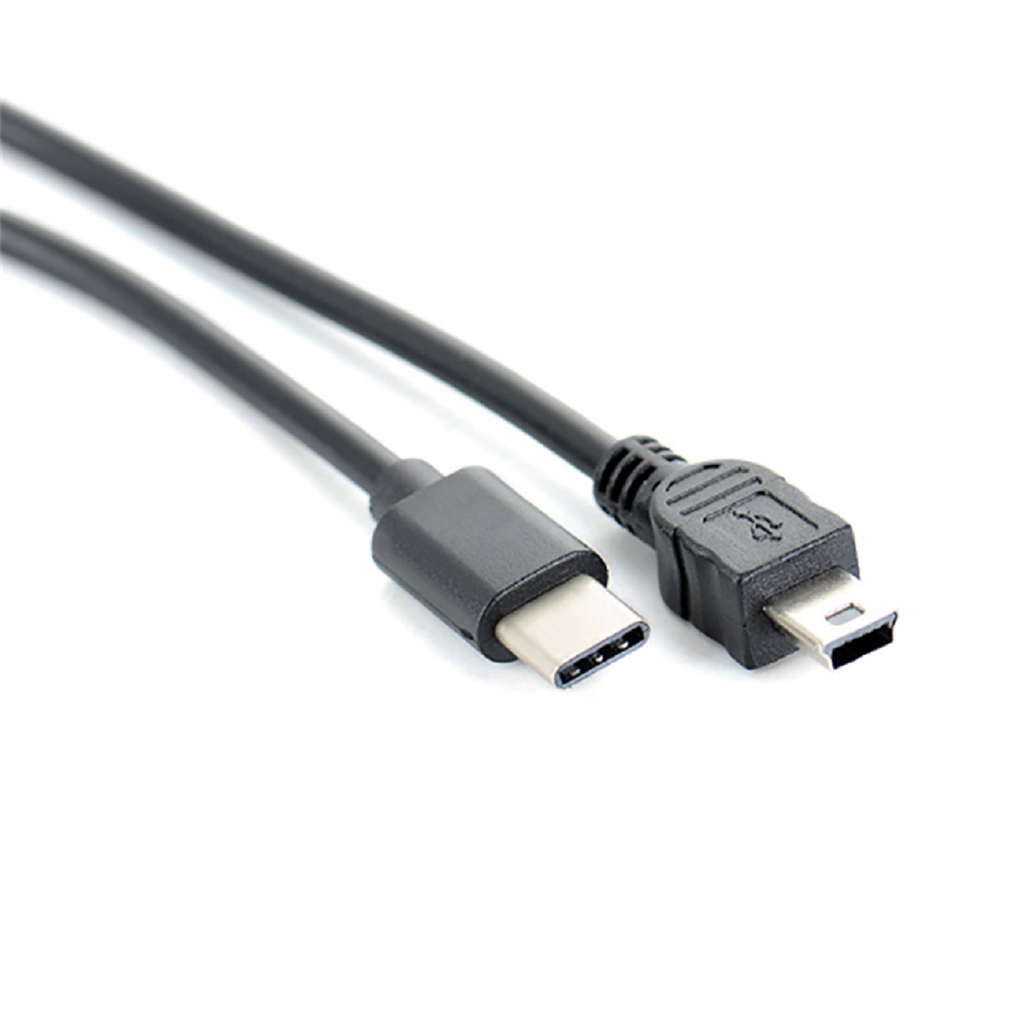 A 30CM Portable Mini USB 5PIN Male to USB-C 3.1 Type C Male Data Adapter Cable