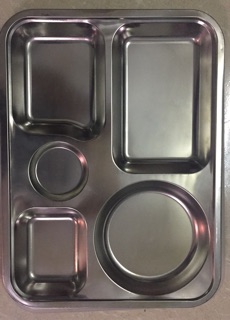 Khay chia cơm inox có nắp đậy