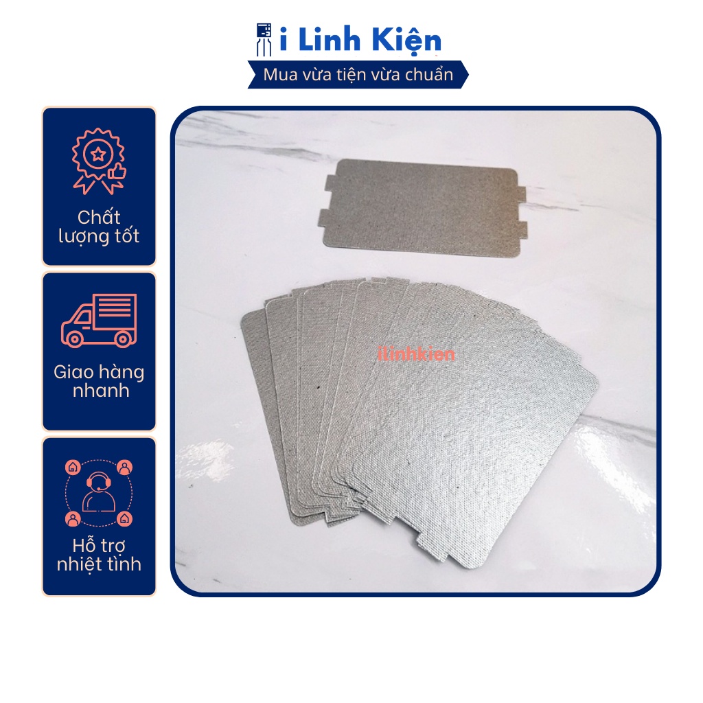 Tấm chắn sóng , tấm amiang lò vi sóng Media , Electrolux , Sharp 6.5x11.5cm chịu nhiệt độ cao.