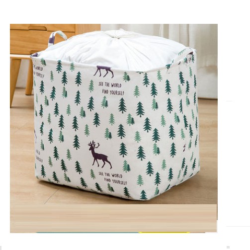 Giỏ đựng quần áo bằng vải chống thấm nước, túi đựng chăn màn siêu to đa năng có thể gấp gọn tiện dụng 100 lít